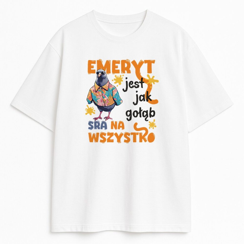 T-shirt Emeryt Jak Gołąb — zdjęcie 1