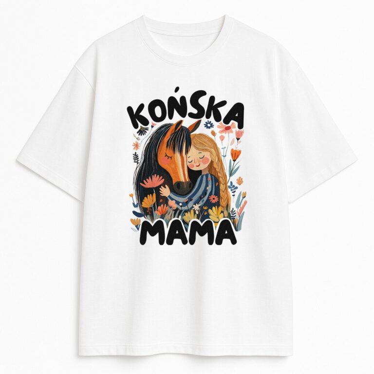 T-shirt Końska Mama Brązowy Koń