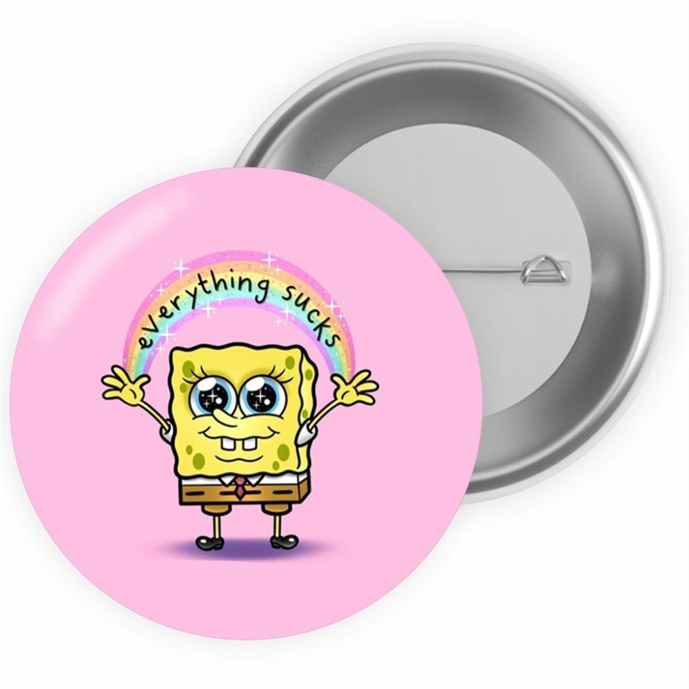 Przypinka Spongebob Everything Sucks — zdjęcie 1