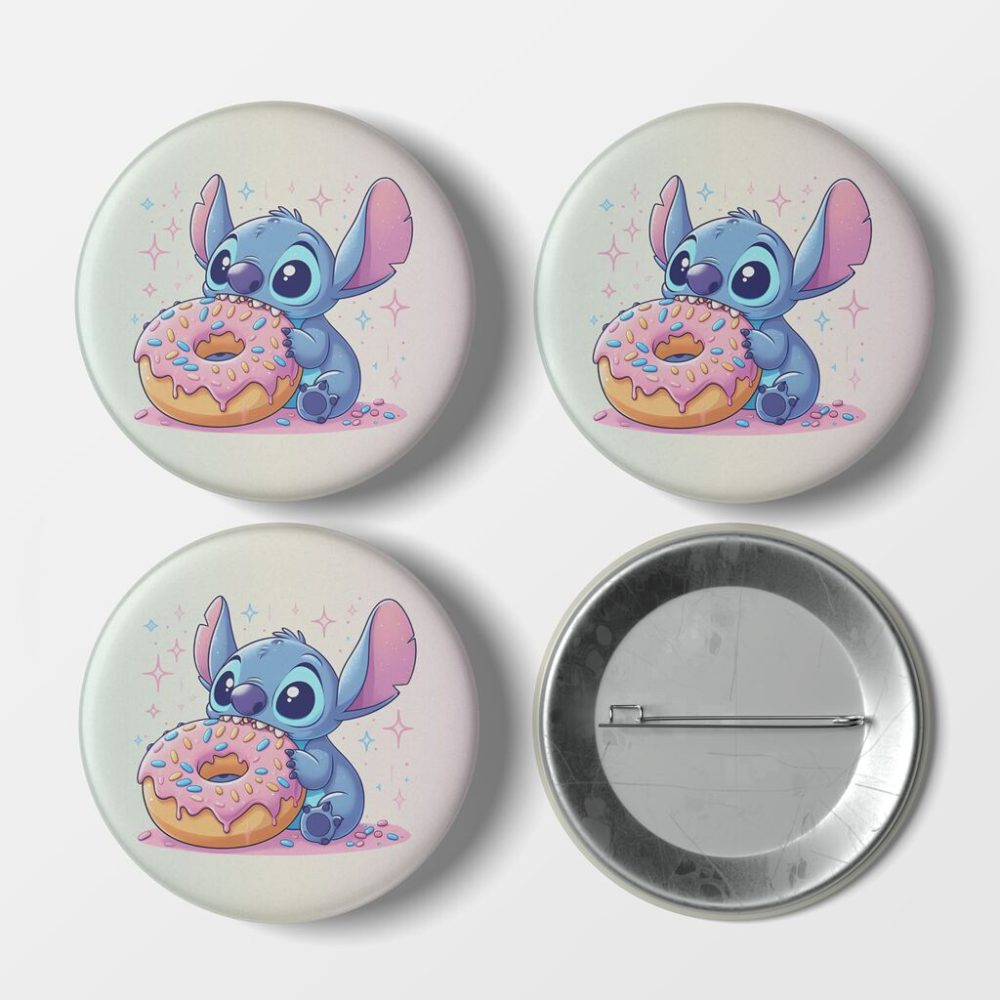 Przypinka Stich i różowy Donut — zdjęcie 4