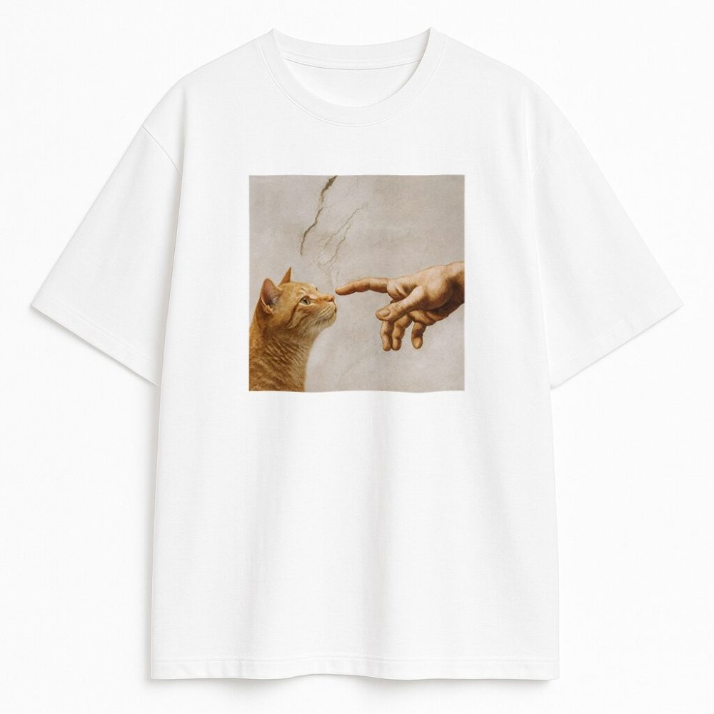 T-shirt Oh God Cat — zdjęcie 2