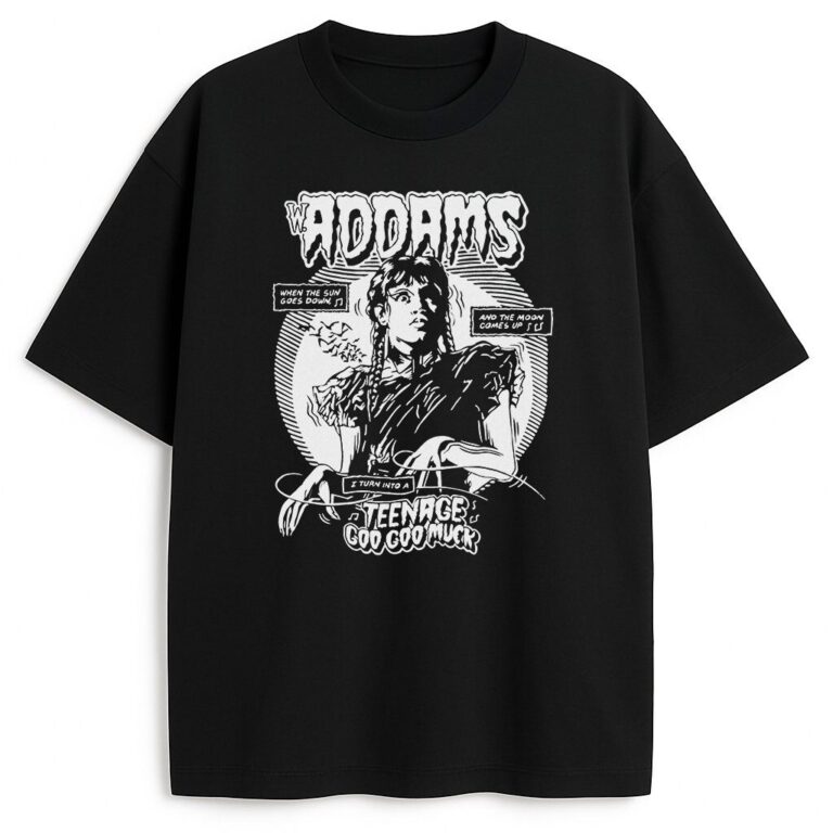 T-shirt Wednesday Addams Comic Wyprzedaż