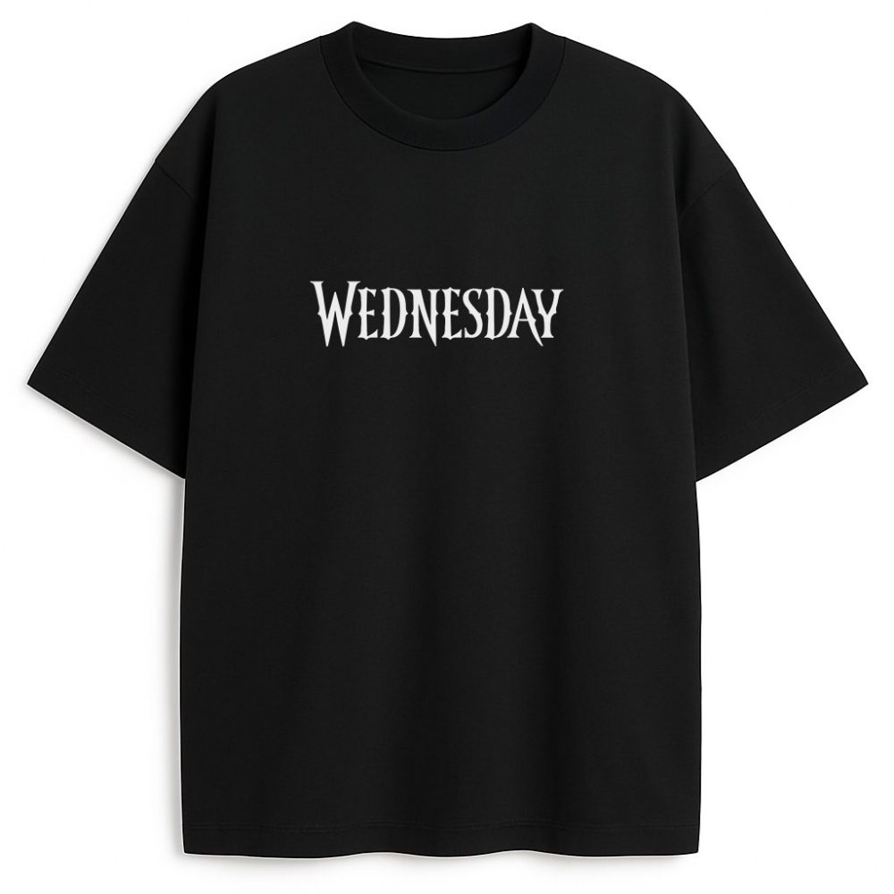T-shirt Wednesday Addams logo Wyprzedaż — zdjęcie 1