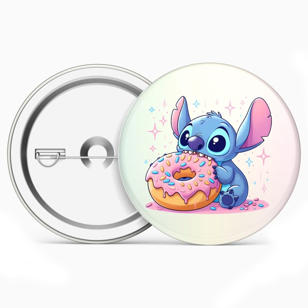 Przypinka Stich i różowy Donut — zdjęcie 2