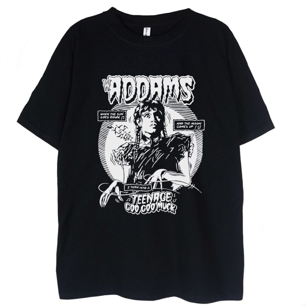 T-shirt Wednesday Addams Comic — zdjęcie 1