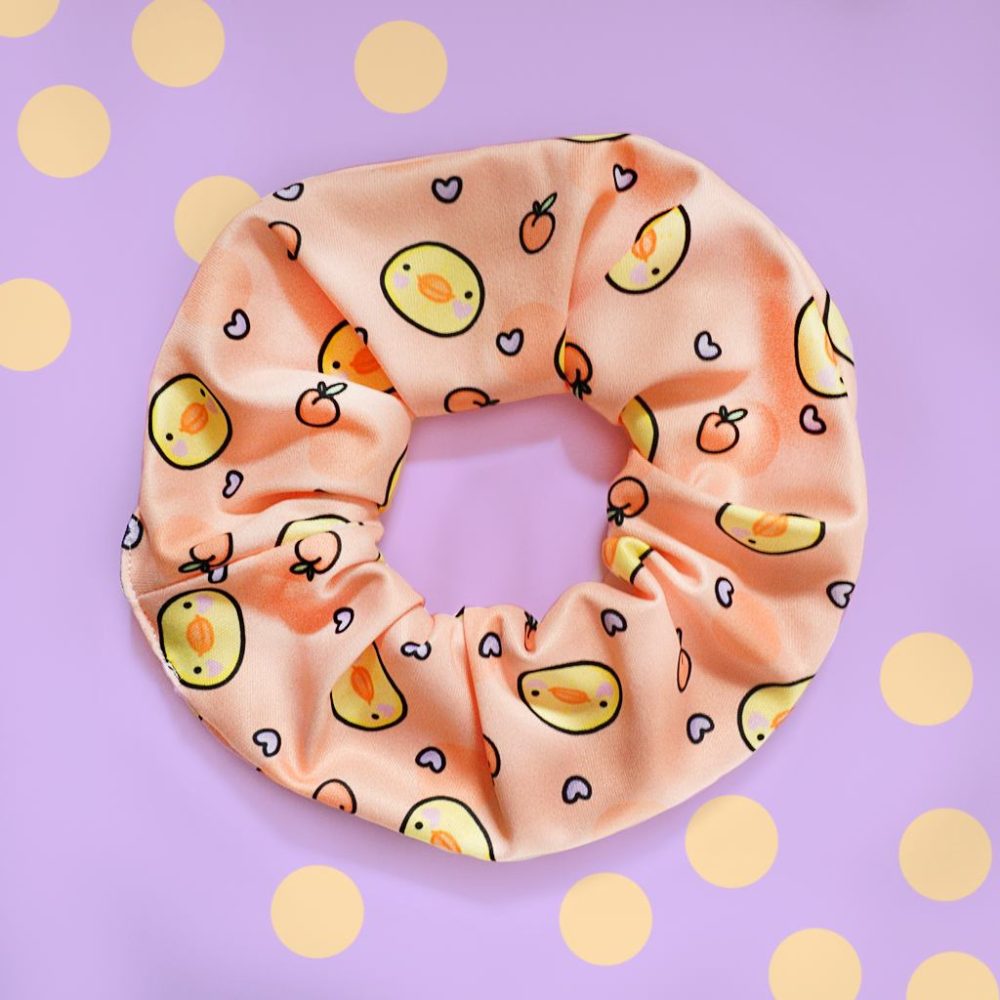 Scrunchie Brzoskwiniowe Kaczuchy — zdjęcie 1