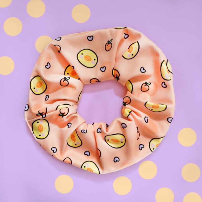 Scrunchie Brzoskwiniowe Kaczuchy