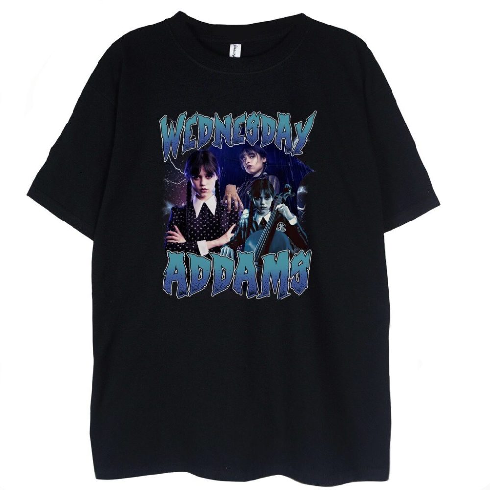 T-shirt Wednesday Addams Bootleg — zdjęcie 1