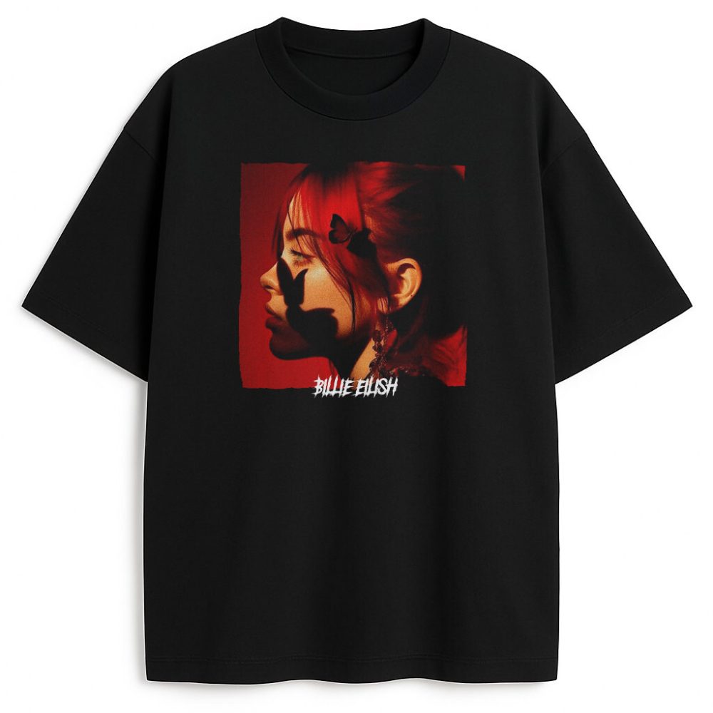 T-shirt Billie Eilish Red Wyprzedaż — zdjęcie 2