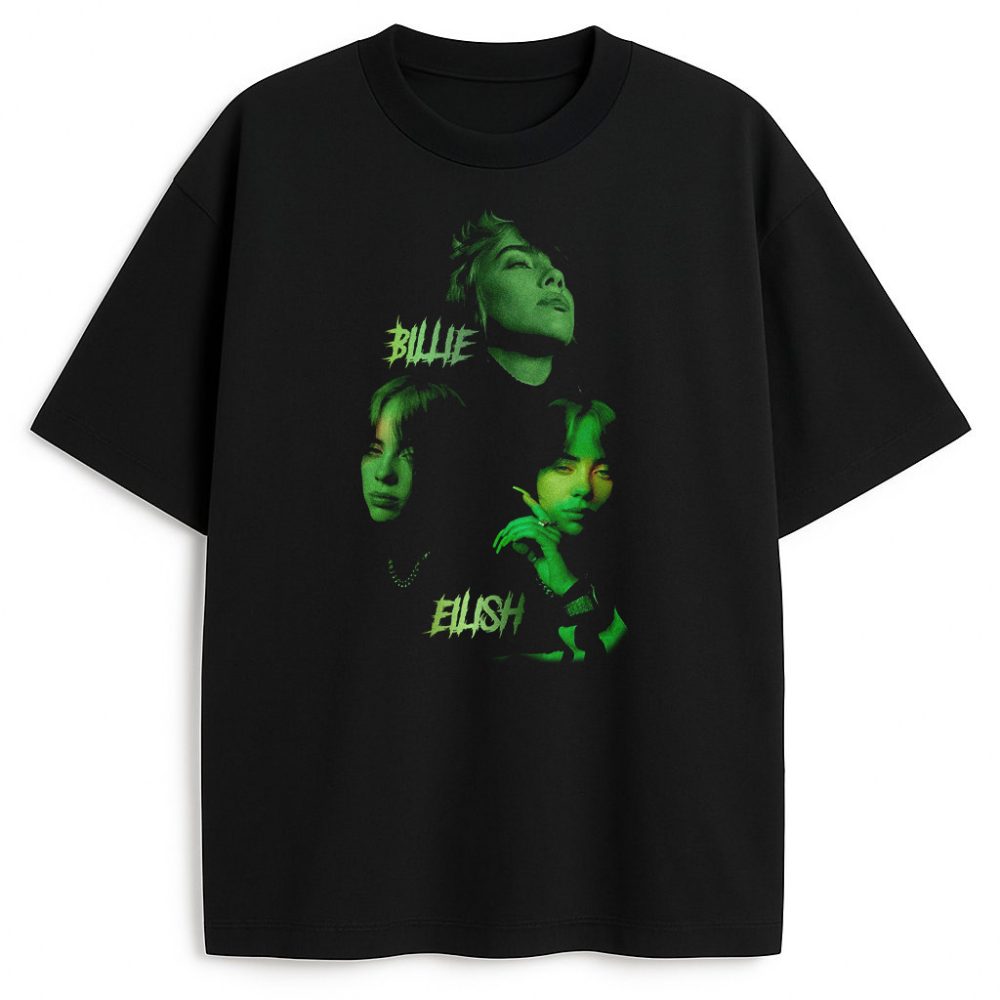 T-shirt Billie Eilish Green Wyprzedaż — zdjęcie 1