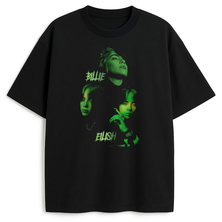 T-shirt Billie Eilish Green Wyprzedaż