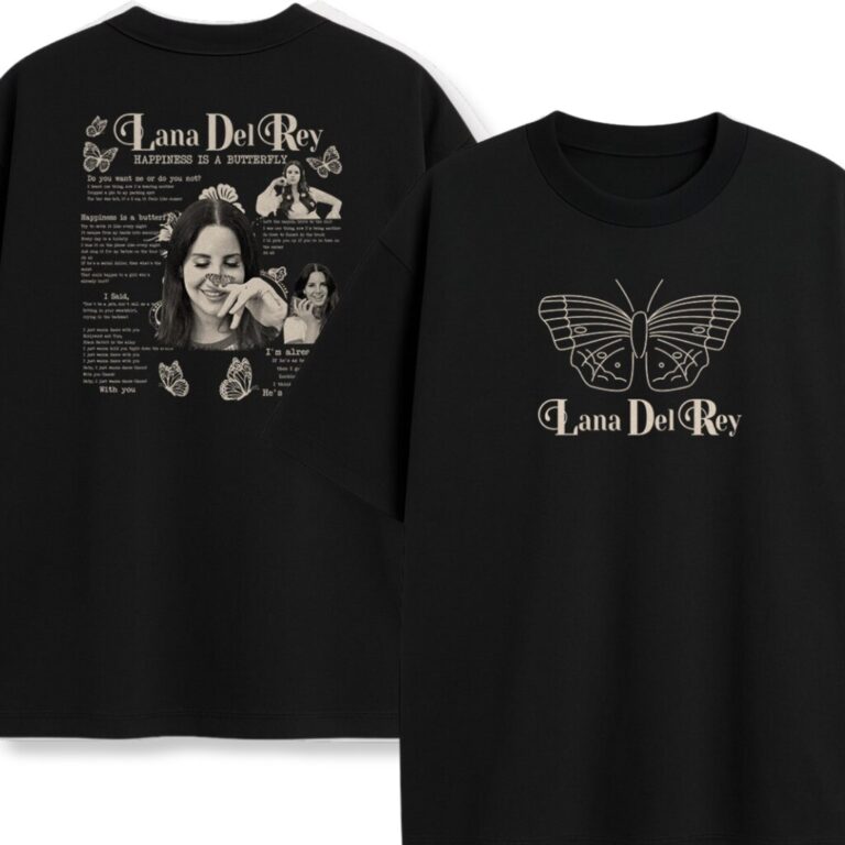 T-shirt dwustronny Lana Del Rey Happiness Is a Butterfly