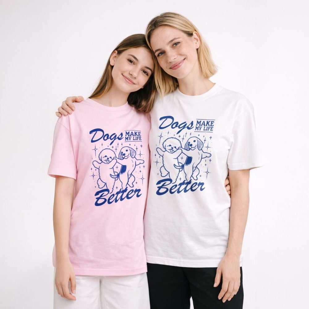 T-shirt Dogs Make My Life Better — zdjęcie 2