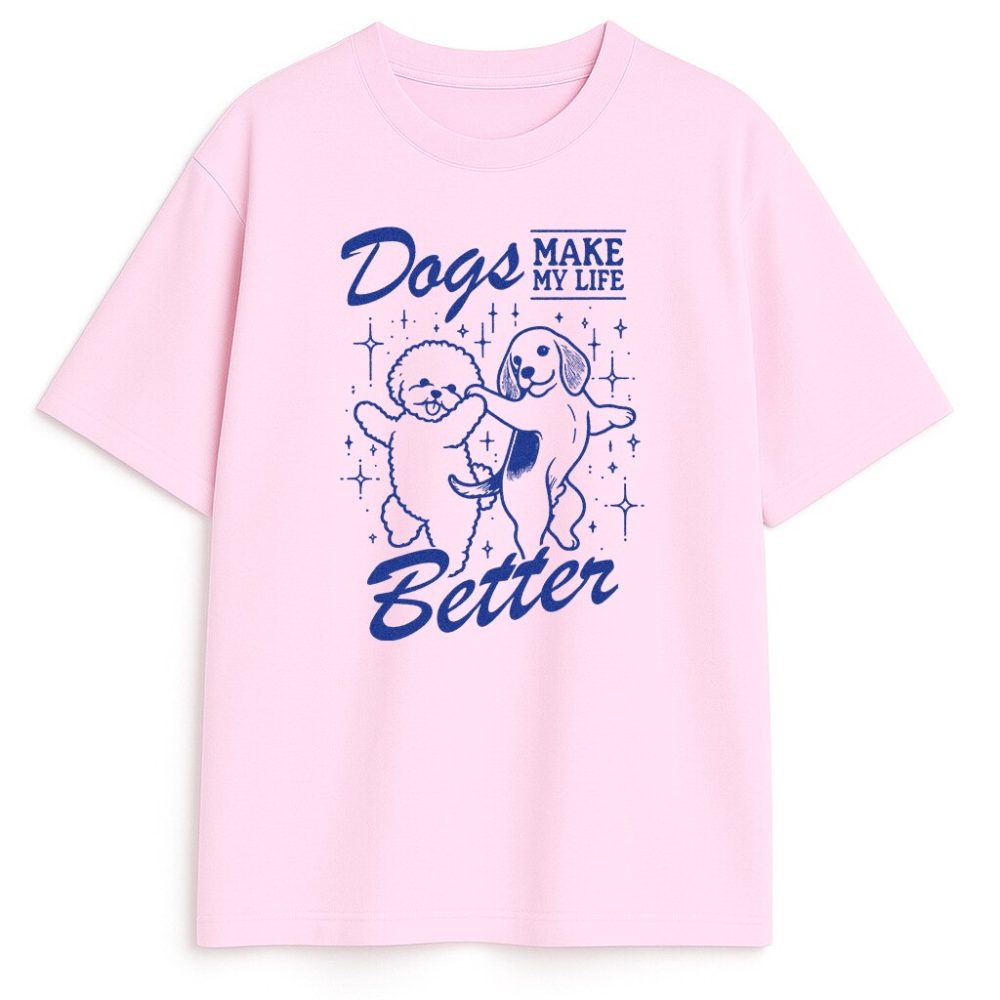 T-shirt Dogs Make My Life Better — zdjęcie 4