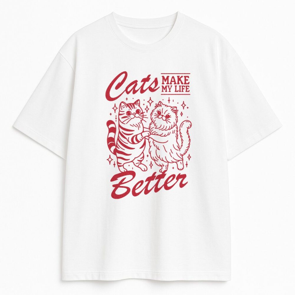 T-shirt Cats Make My Life Better — zdjęcie 4