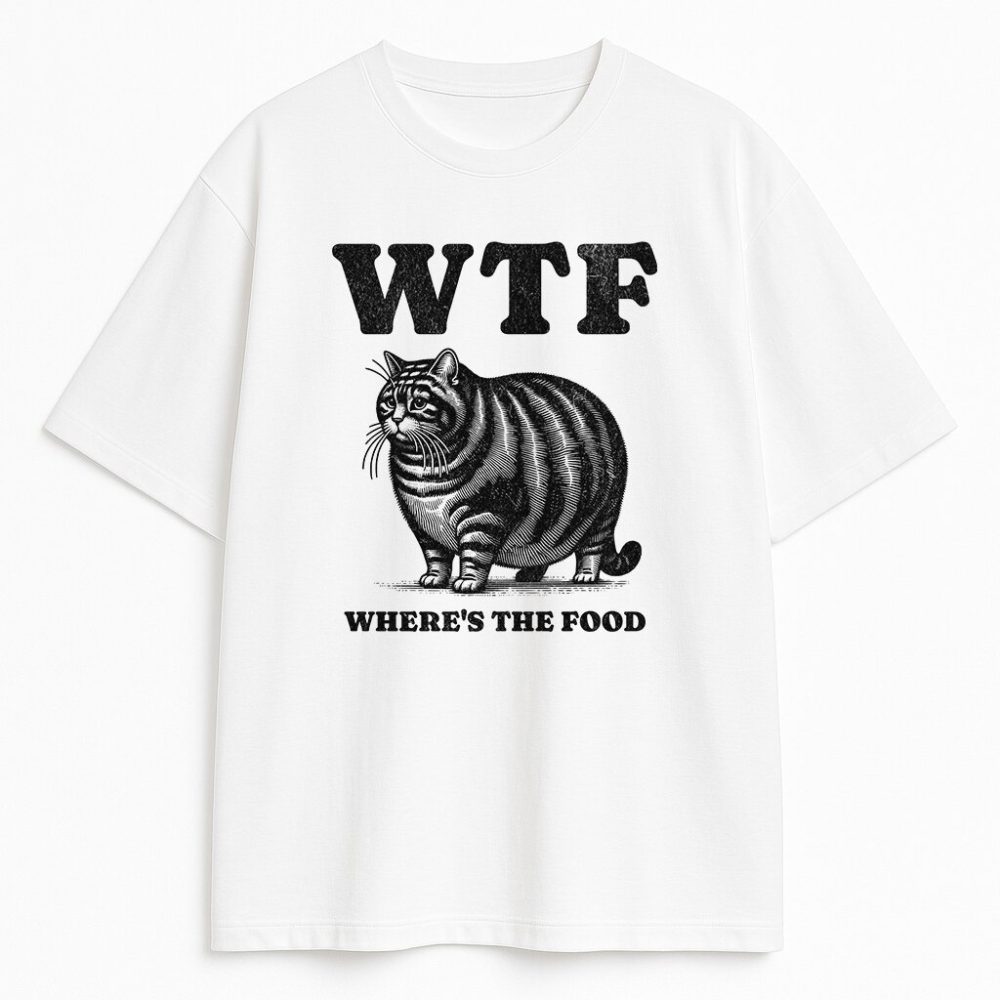 T-shirt WTF Cat — zdjęcie 2
