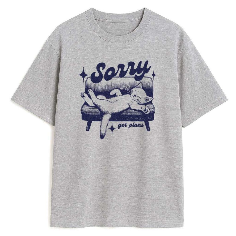 T-shirt Cat Sorry Got Plans — zdjęcie 1
