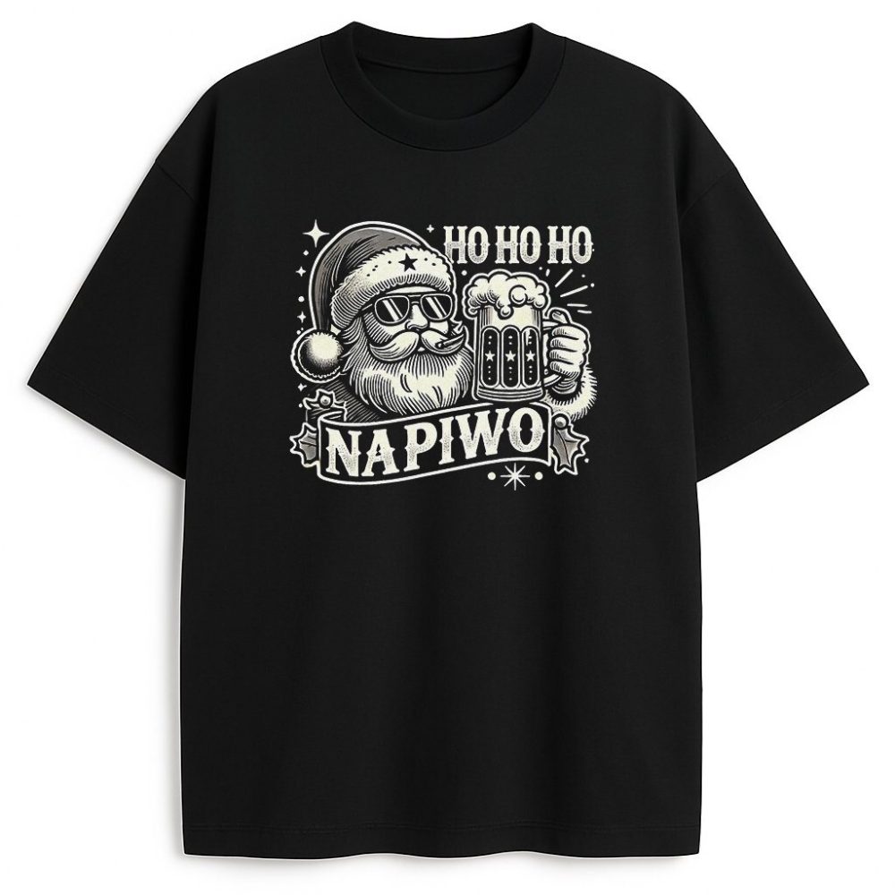 T-shirt Ho Ho Ho na Piwo — zdjęcie 1