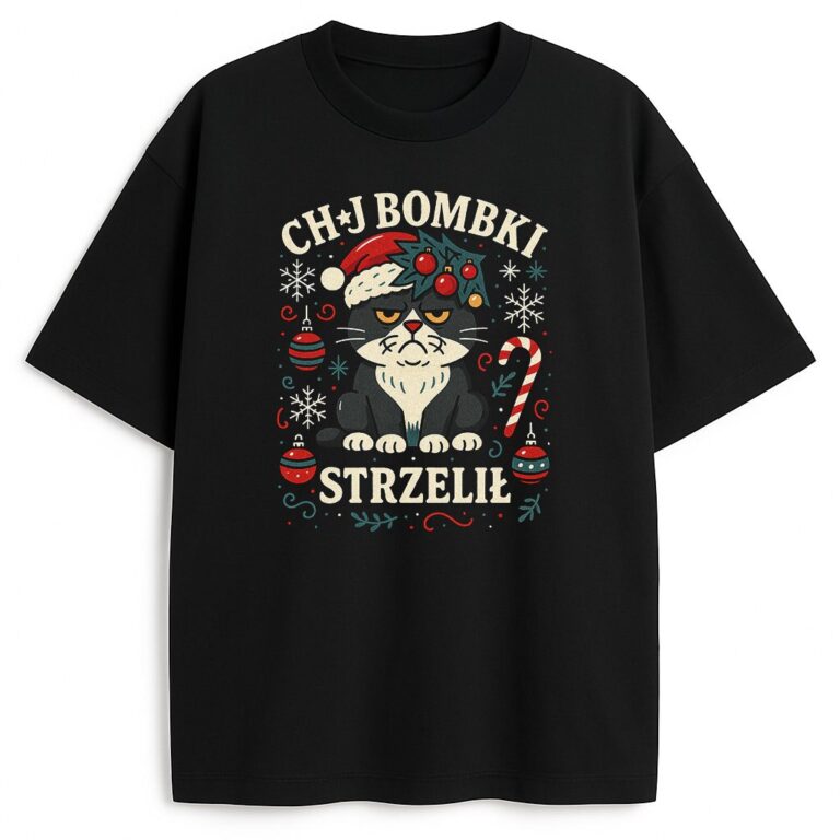 T-shirt Kot Bombki Strzelił