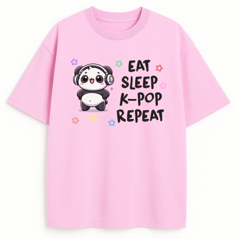 T-shirt Eat Sleep K-pop Repeat Panda