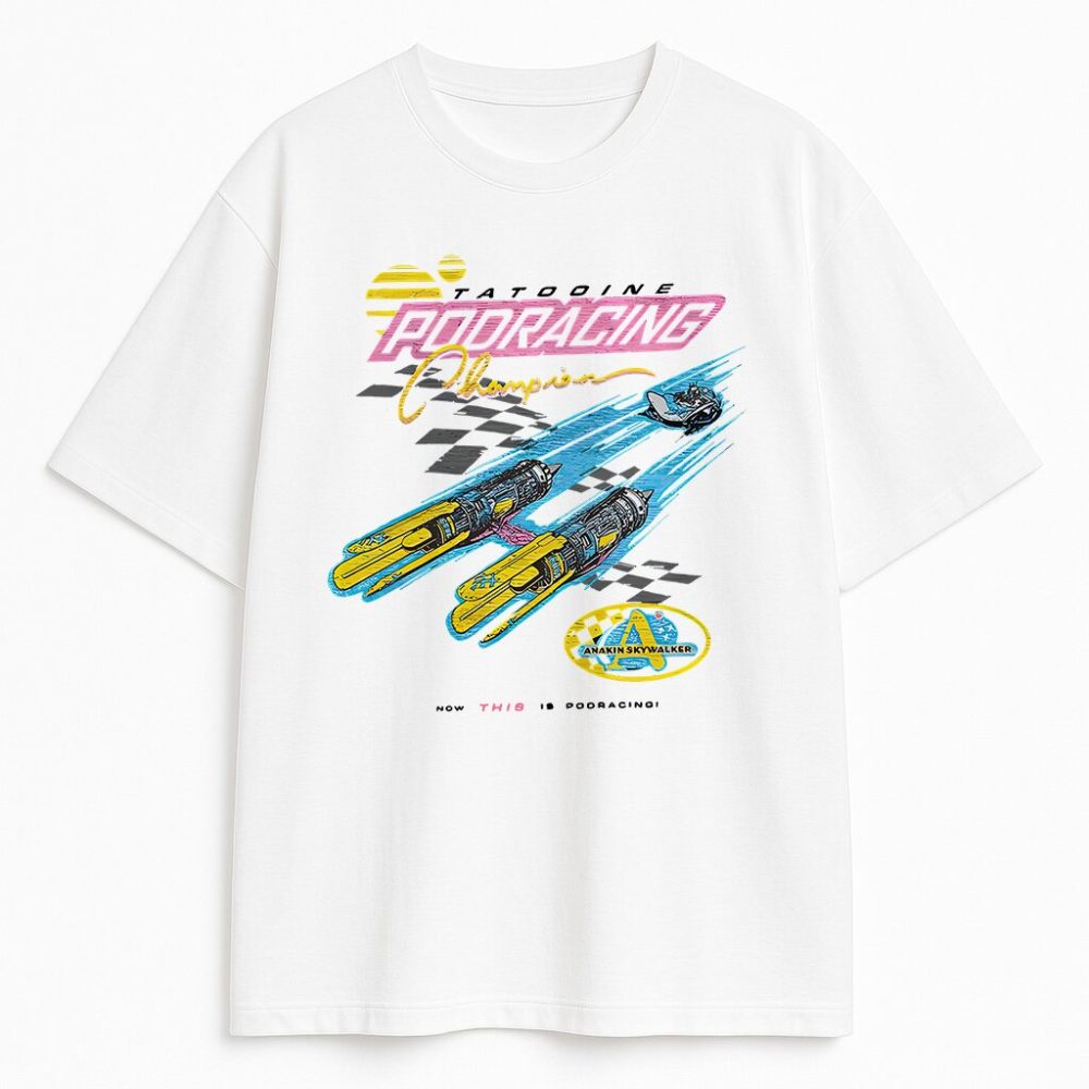 T-shirt Star Wars Tatooine Podracing — zdjęcie 1