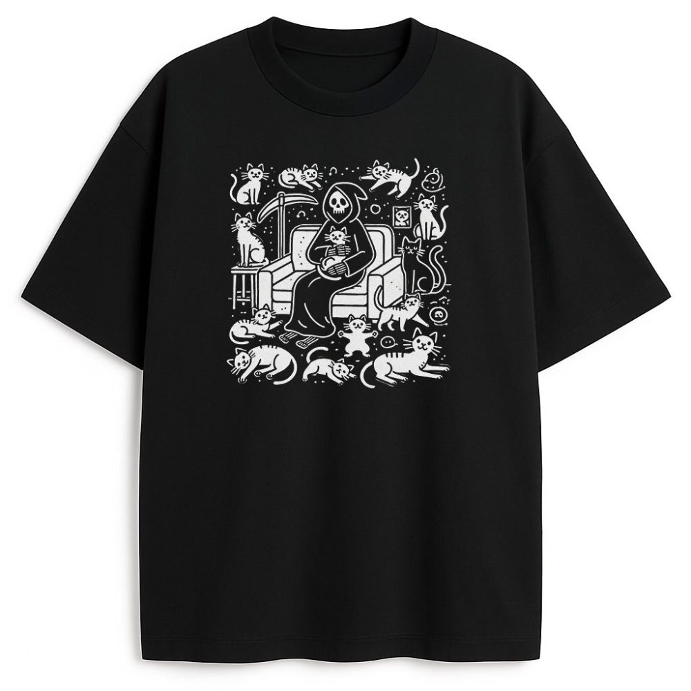 T-shirt Szczęśliwa Kocia Śmiertka — zdjęcie 1