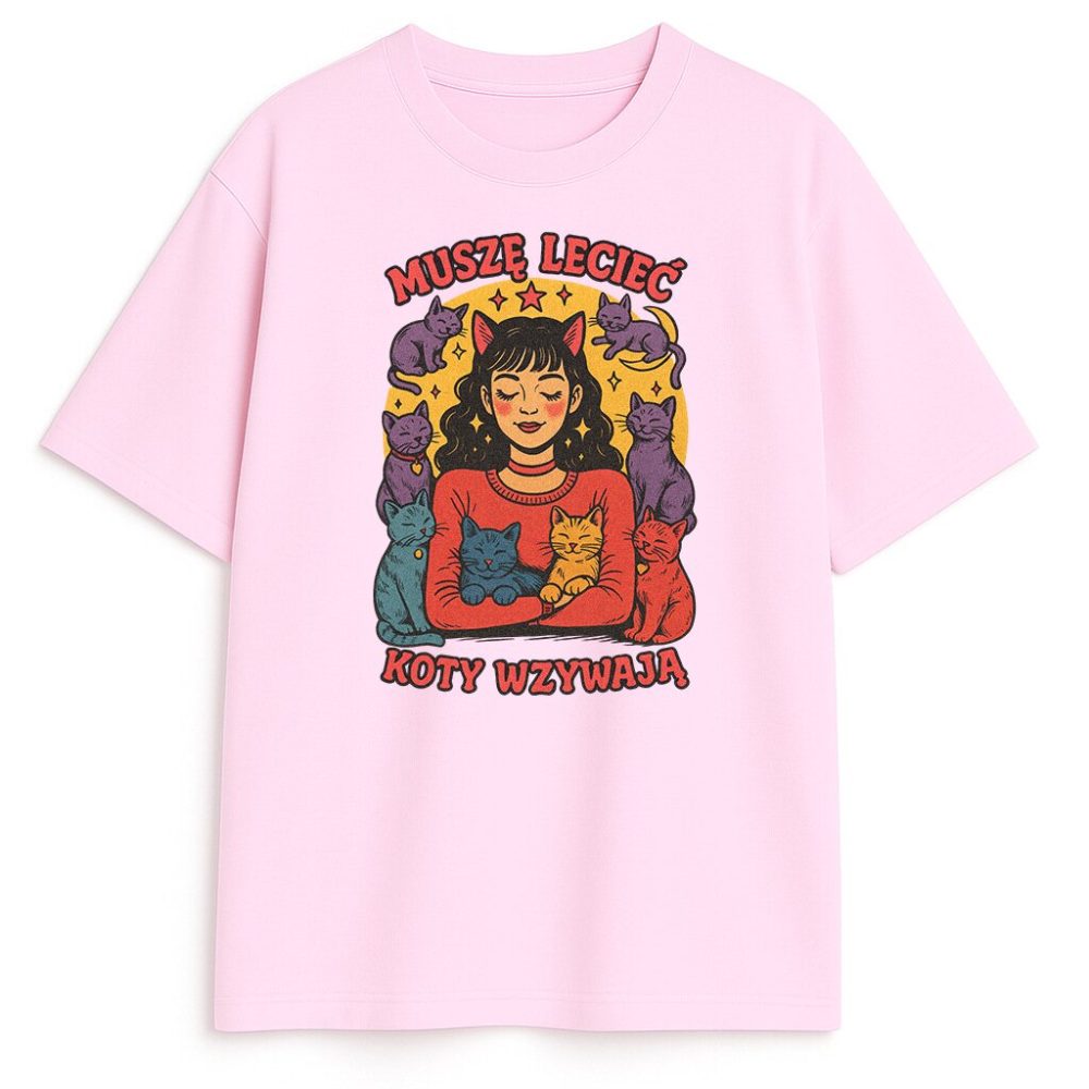 T-shirt Muszę Lecieć Koty Wzywają — zdjęcie 1