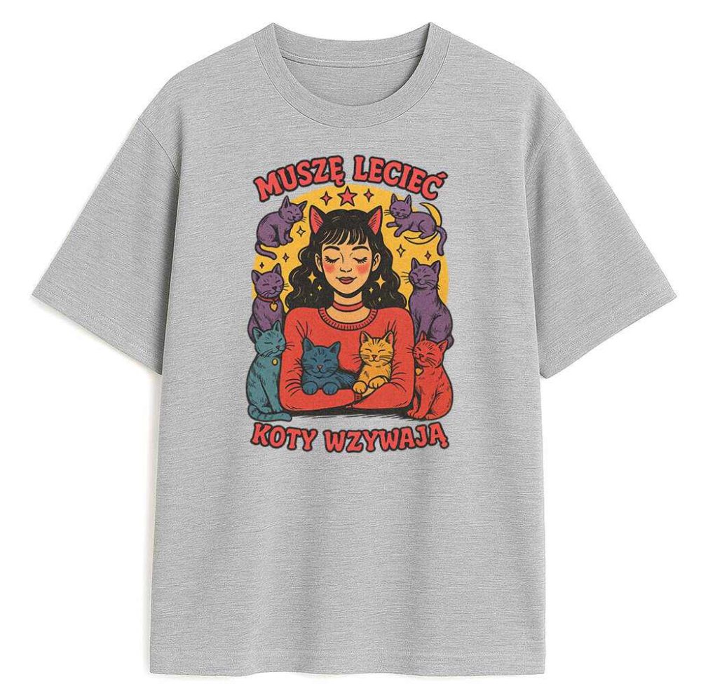 T-shirt Muszę Lecieć Koty Wzywają — zdjęcie 3