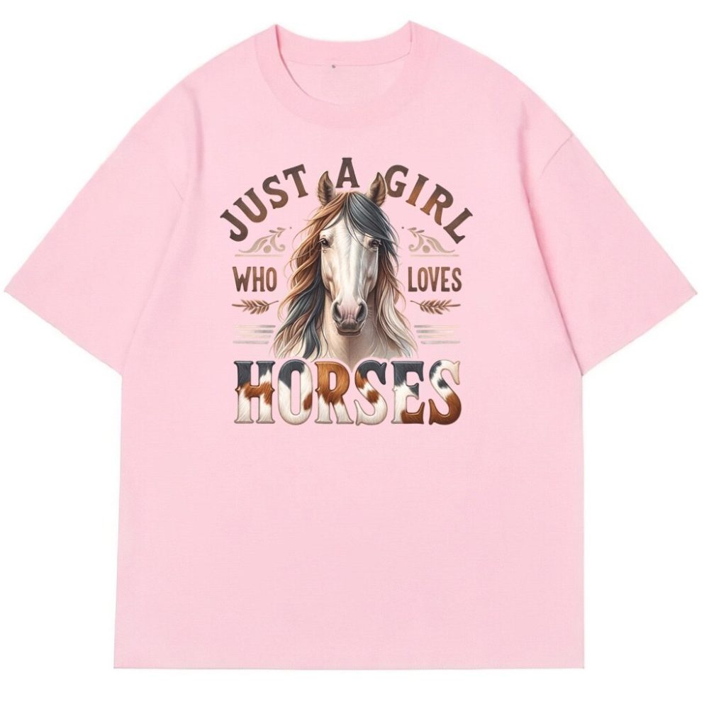 T-shirt Just A Girl Who Loves Horses — zdjęcie 2