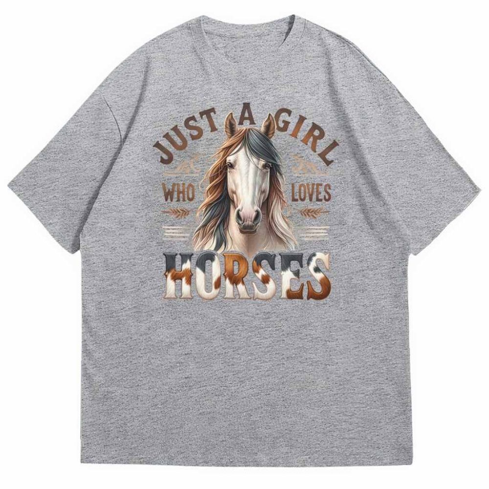 T-shirt Just A Girl Who Loves Horses — zdjęcie 4