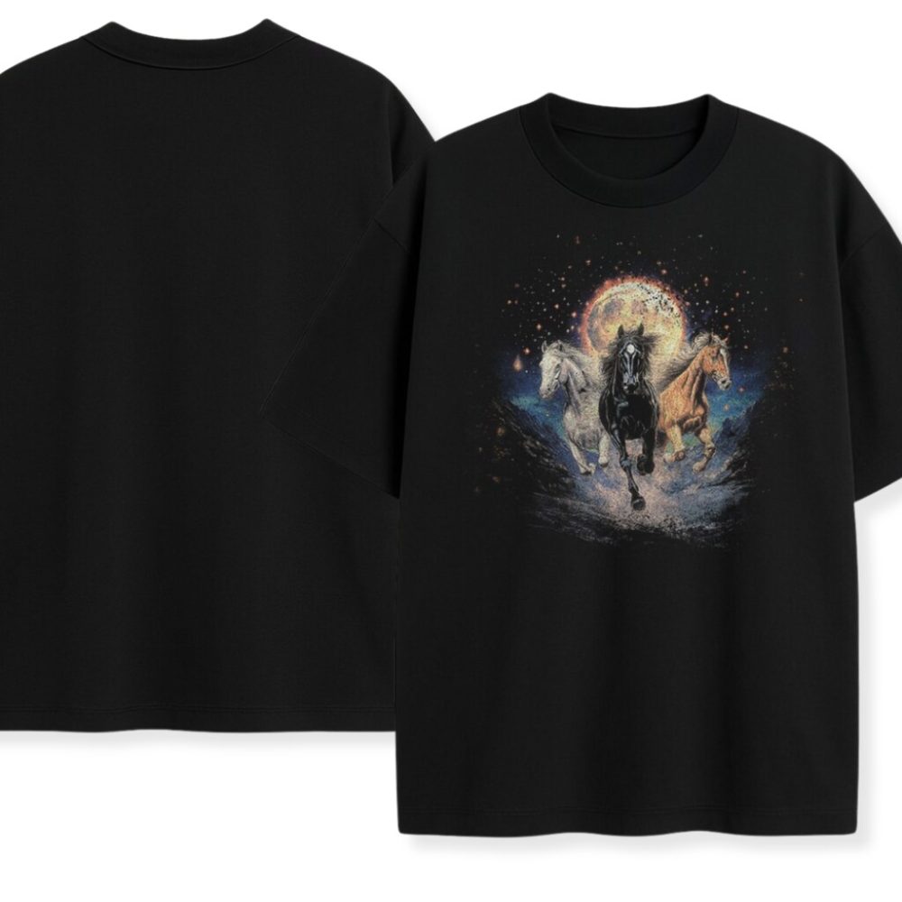 T-shirt Run Horses Run — zdjęcie 3