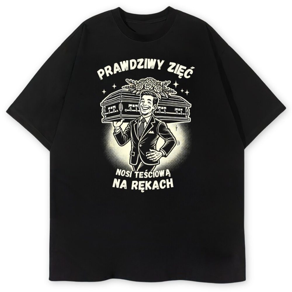 T-shirt Prawdziwy Zięć Nosi Teściową Na Rękach — zdjęcie 1