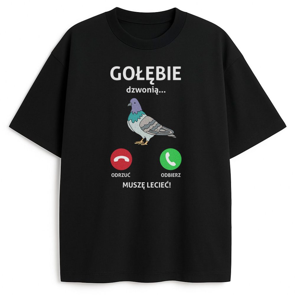 T-shirt Gołębie Dzwonią Muszę Lecieć — zdjęcie 3