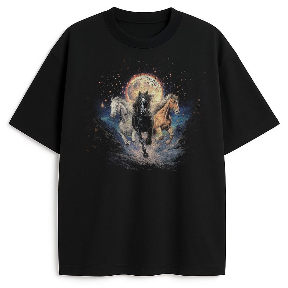 T-shirt Run Horses Run — zdjęcie 1