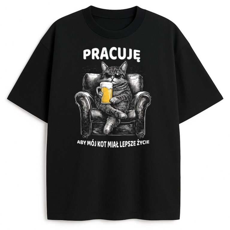T-shirt Pracuję Na Kota
