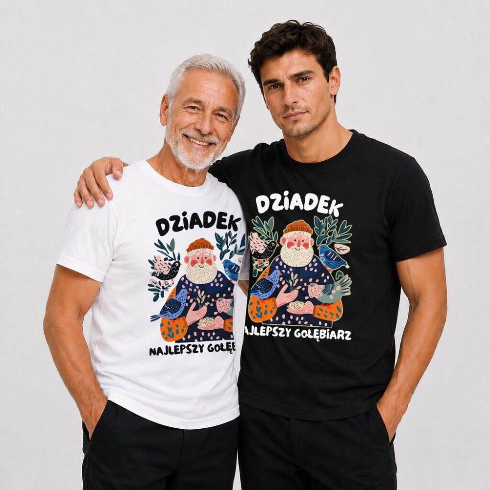 T-shirt Dziadek Najlepszy Gołębiarz — zdjęcie 4