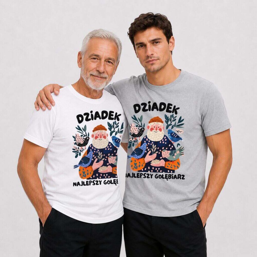 T-shirt Dziadek Najlepszy Gołębiarz — zdjęcie 6
