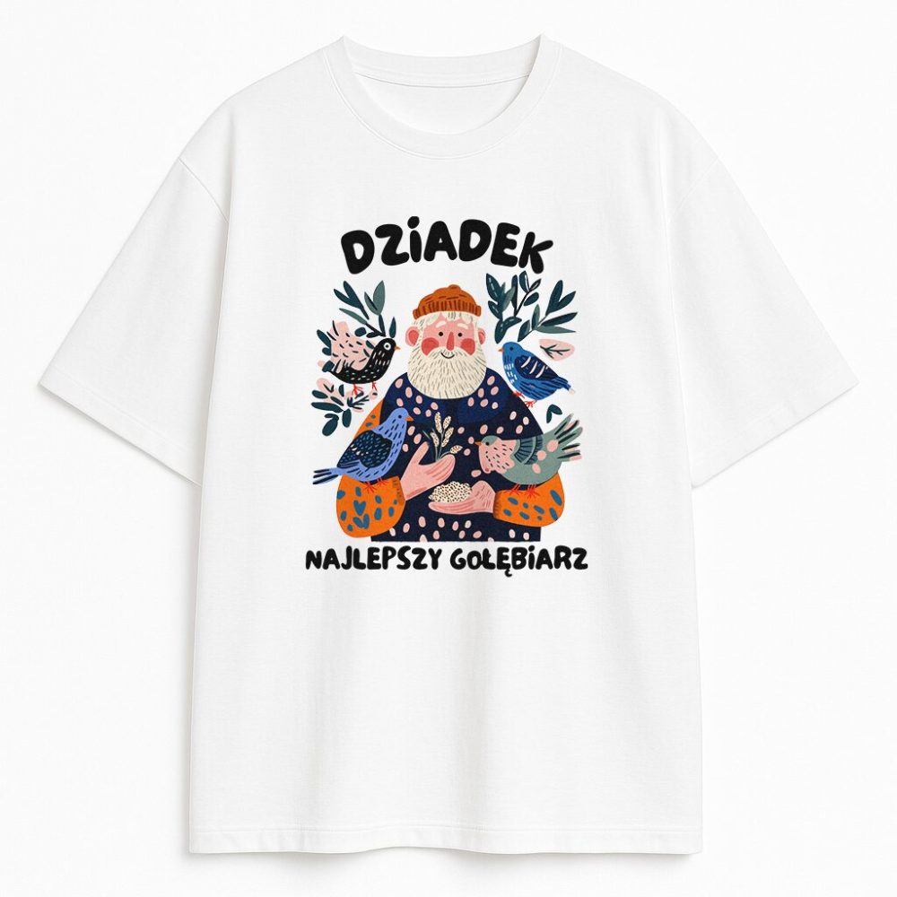 T-shirt Dziadek Najlepszy Gołębiarz — zdjęcie 1