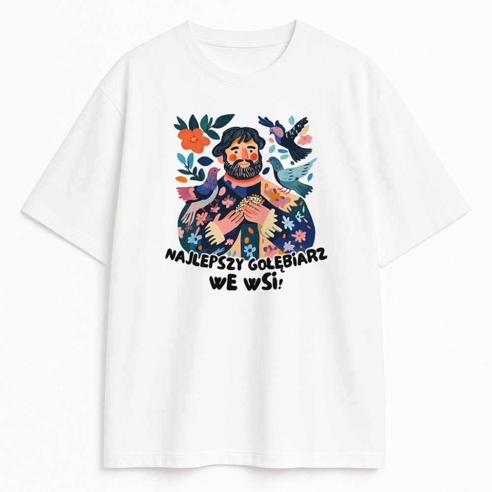 T-shirt Najlepszy Gołębiarz We Wsi Folk — zdjęcie 2