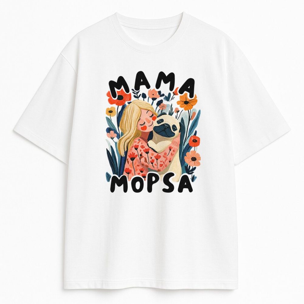 T-shirt Mama Mopsa — zdjęcie 2