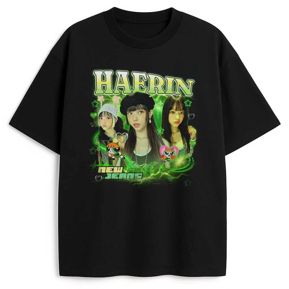 T-shirt NewJeans Haerin Bootleg — zdjęcie 1