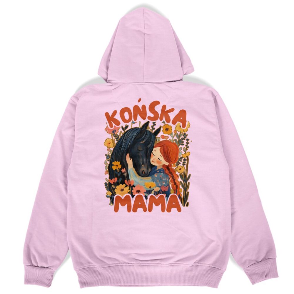 Bluza dwustronna z kapturem Końska Mama Czarny Koń — zdjęcie 1