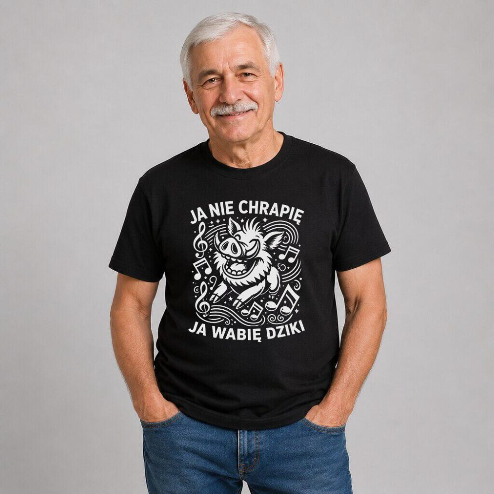T-shirt Ja Nie Chrapię Ja Wabię Dziki — zdjęcie 4