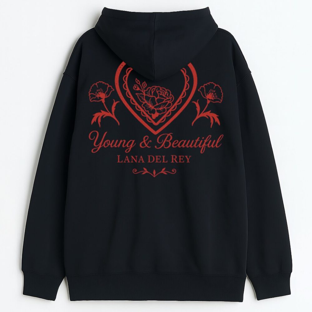 Dwustronna bluza z kapturem Lana Del Rey Young and Beautiful — zdjęcie 3