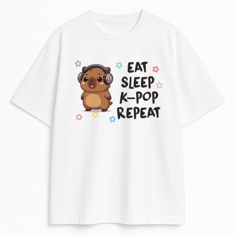T-shirt Eat Sleep K-pop Repeat Kapibara