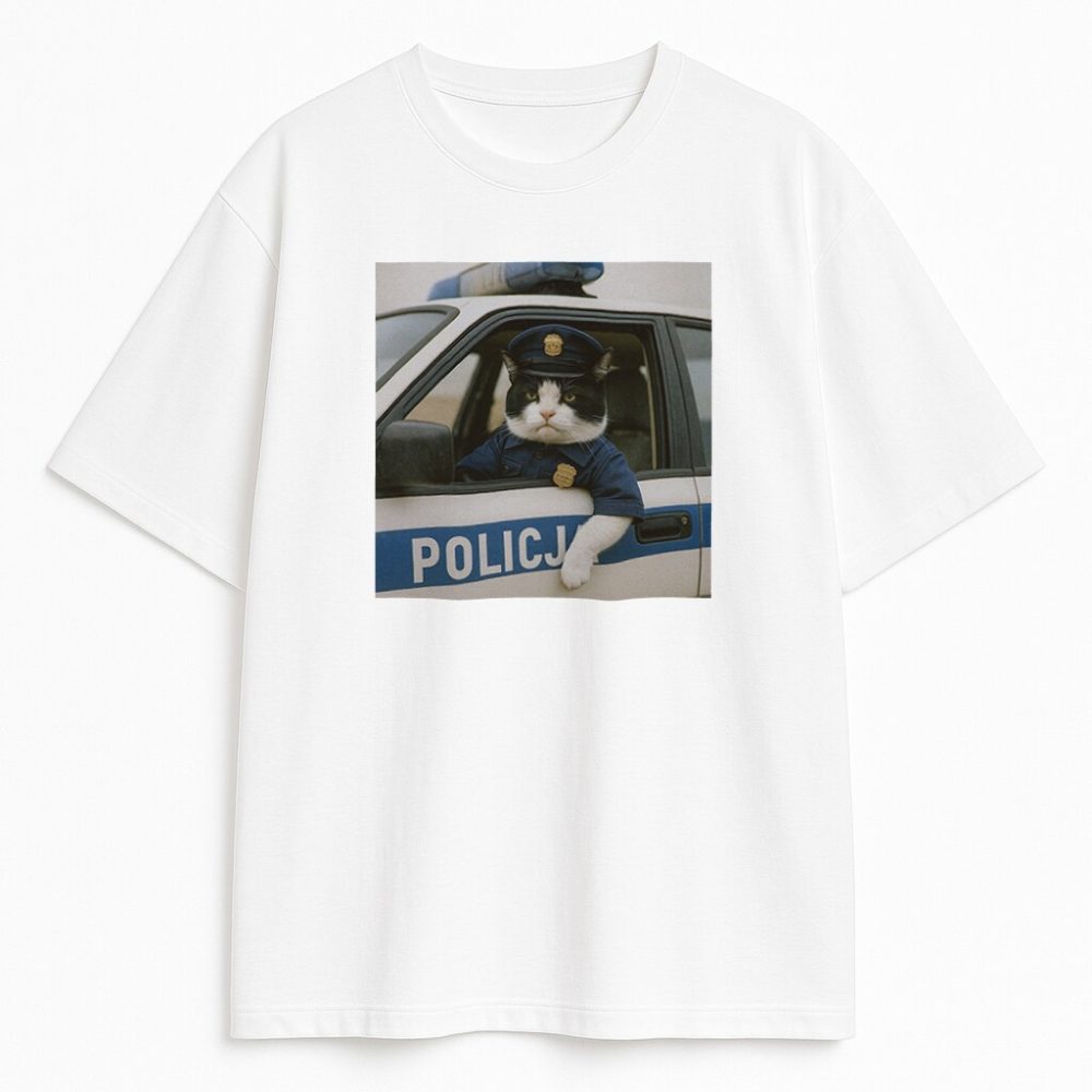 T-shirt Kot Bagieta — zdjęcie 1