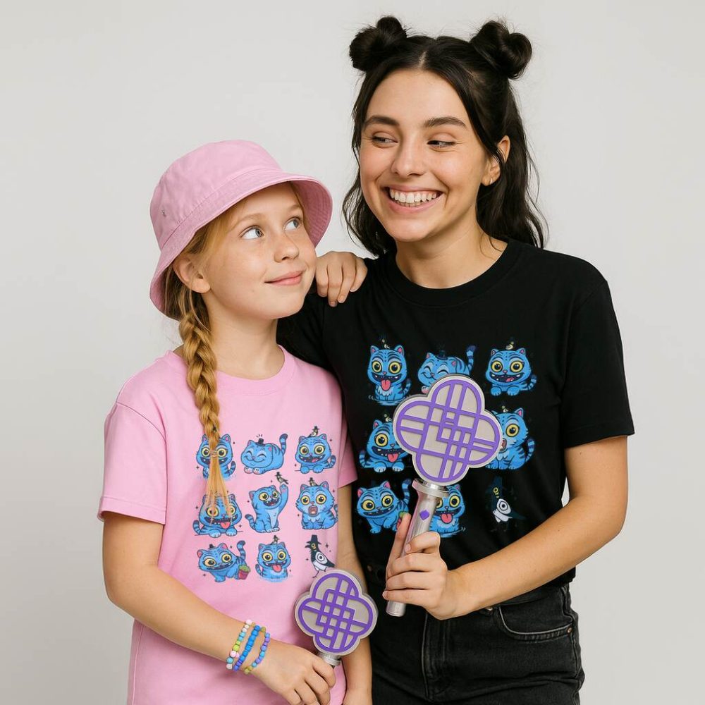 T-shirt Huntrix Blue Tiger — zdjęcie 3