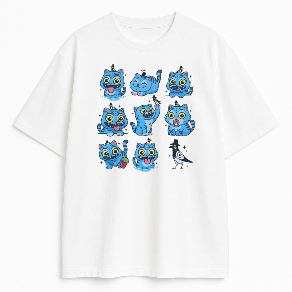 T-shirt Huntrix Blue Tiger — zdjęcie 4