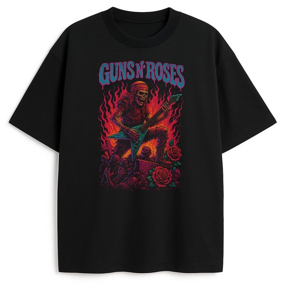 T-shirt Guns N' Roses Fire Riff — zdjęcie 1