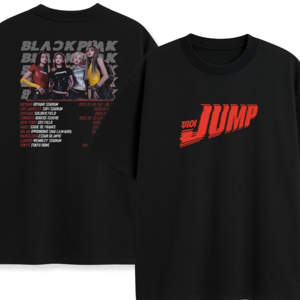 T-shirt dwustronny Blackpink Jump World Tour — zdjęcie 1